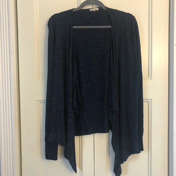 Articles of Society Stitchfix Mullins Drape Front Navy Blue Cardigan Size Small - Picture 2 of 9